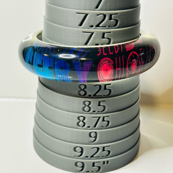 See by Chloe Lucite Bangle Bracelet #E421. Size 8 multicolor Logo - Picture 7 of 10